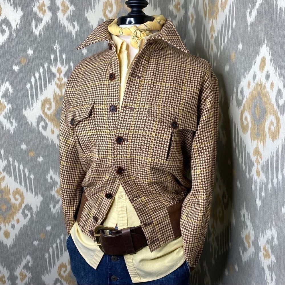 Ralph Lauren Collection Brown Multi Wool Check Plaid Jacket - Picture 16 of 16